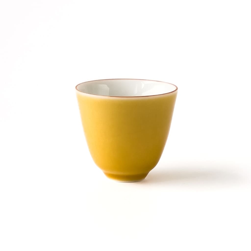 Yellow Porcelain Tea Cup
