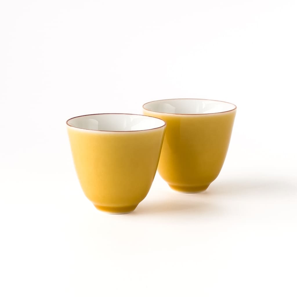 Yellow Porcelain Tea Cup