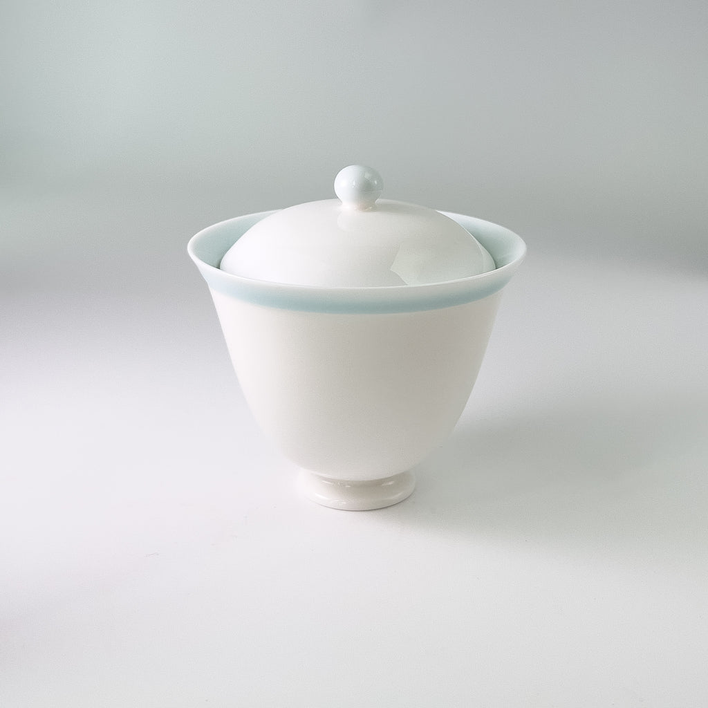 White Porcelain Gaiwan Tea Set - With Travel Bag
